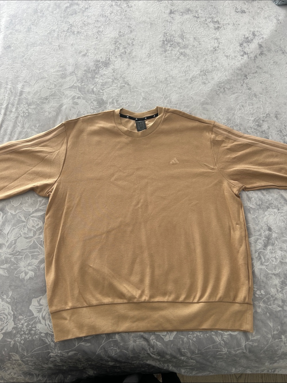 adidas Men's Crewneck Sweatshirt in Tan